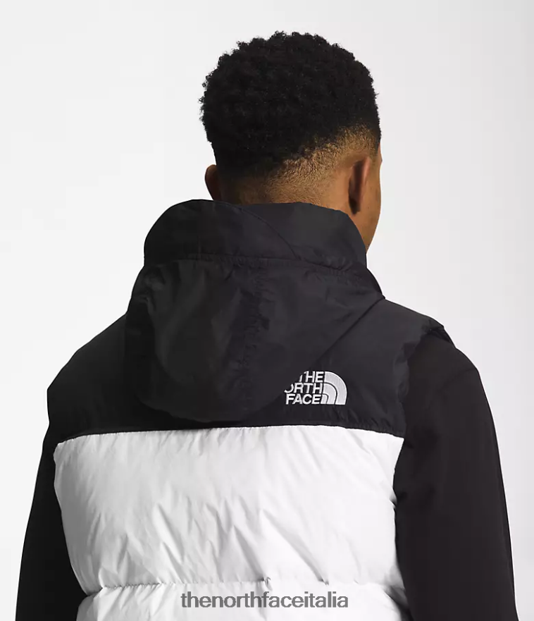The North Face vestiario 460N8D290 tnf bianco/tnf nero uomini Gilet retrò nuptse del 1996