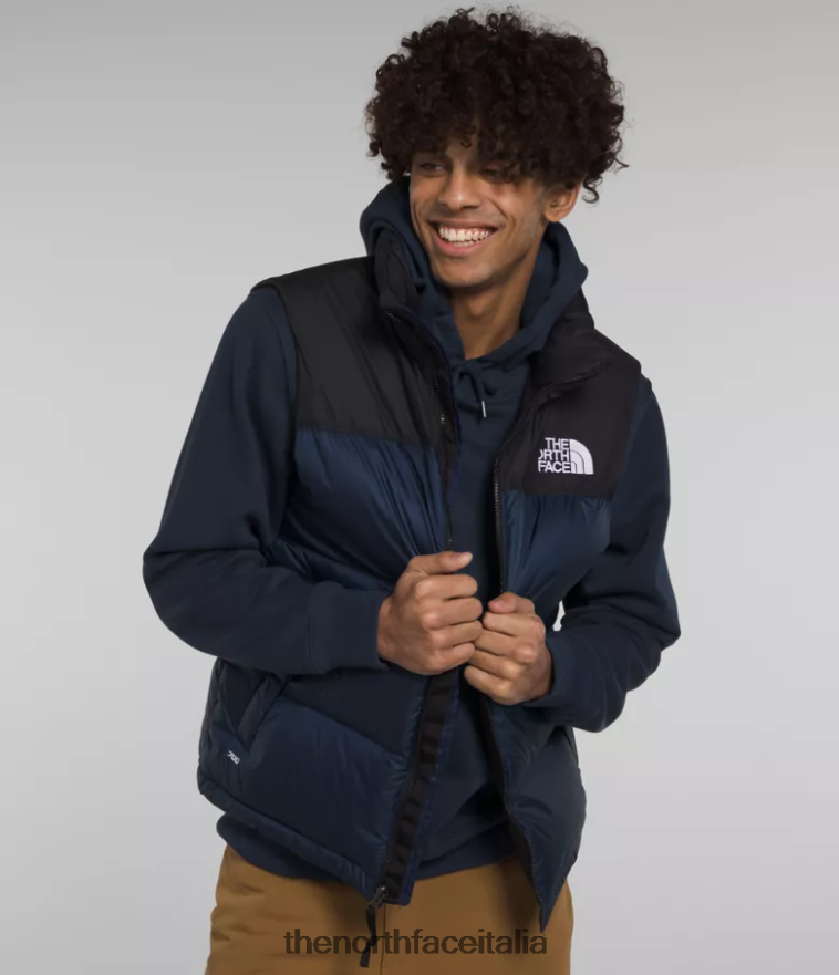 The North Face vestiario 460N8D292 summit blu scuro/tnf nero uomini Gilet retrò nuptse del 1996