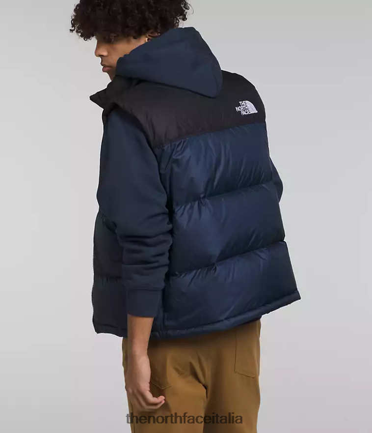 The North Face vestiario 460N8D292 summit blu scuro/tnf nero uomini Gilet retrò nuptse del 1996