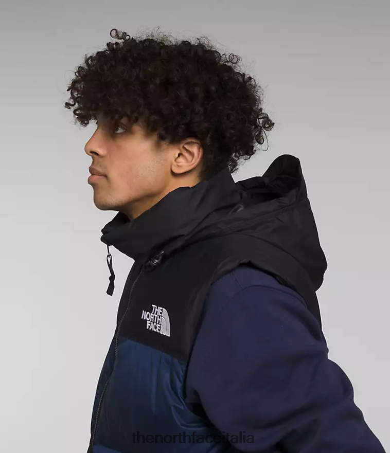 The North Face vestiario 460N8D292 summit blu scuro/tnf nero uomini Gilet retrò nuptse del 1996