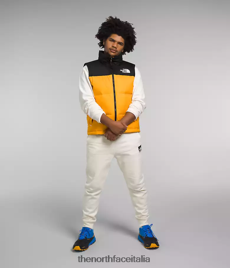 The North Face vestiario 460N8D293 vertice oro/tnf nero uomini Gilet retrò nuptse del 1996