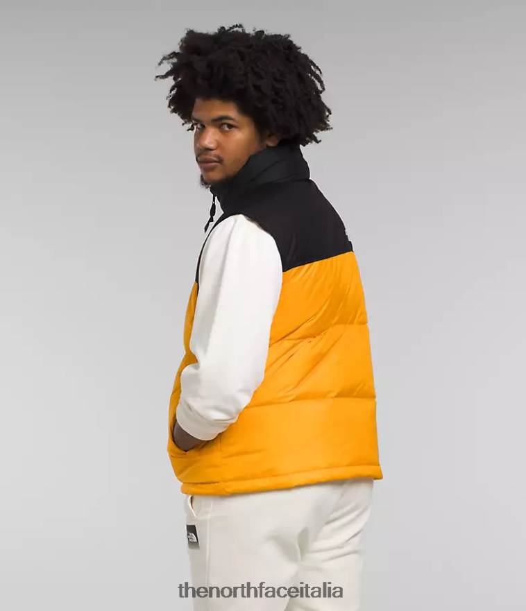 The North Face vestiario 460N8D293 vertice oro/tnf nero uomini Gilet retrò nuptse del 1996