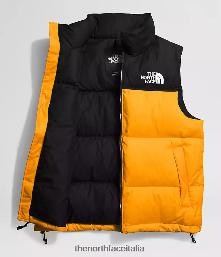The North Face vestiario 460N8D293 vertice oro/tnf nero uomini Gilet retrò nuptse del 1996