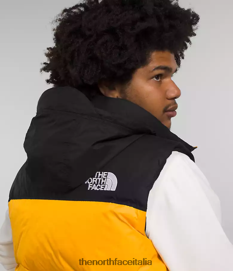 The North Face vestiario 460N8D293 vertice oro/tnf nero uomini Gilet retrò nuptse del 1996