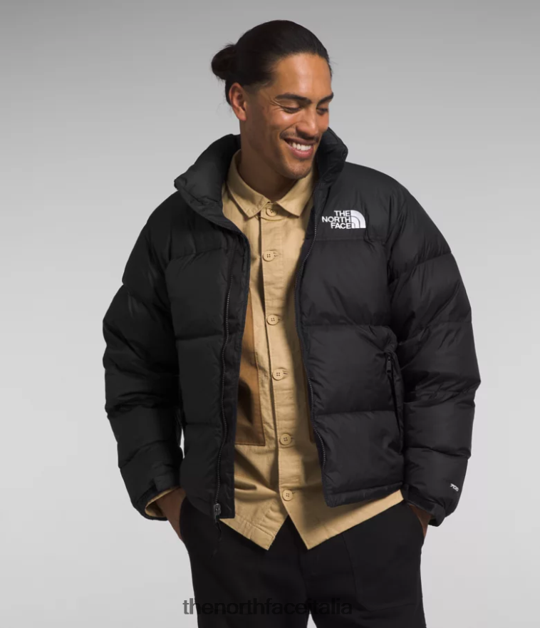 The North Face vestiario 460N8D468 tnf riciclato nero uomini Giacca nuptse retrò del 1996