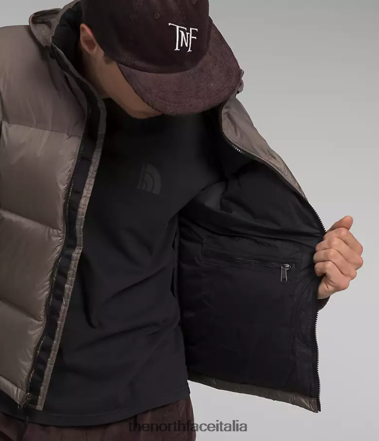 The North Face vestiario 460N8D470 marrone falco uomini Giacca nuptse retrò del 1996