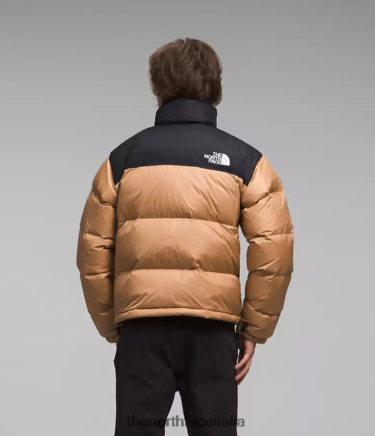 The North Face vestiario 460N8D471 burro di mandorle/tnf nero uomini Giacca nuptse retrò del 1996