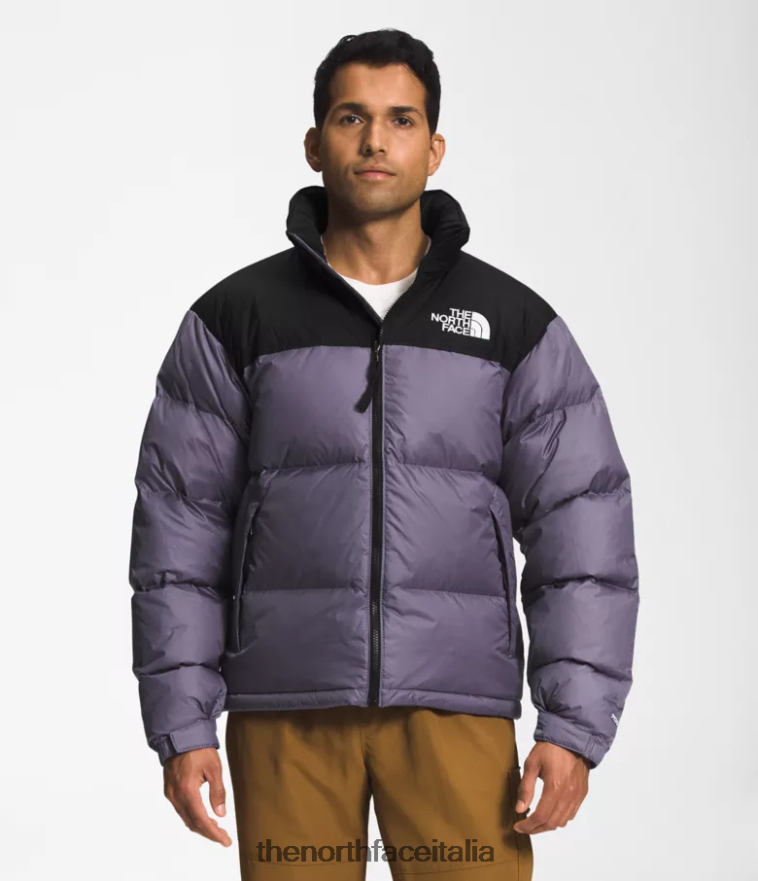 The North Face vestiario 460N8D474 ardesia lunare/tnf nero uomini Giacca nuptse retrò del 1996