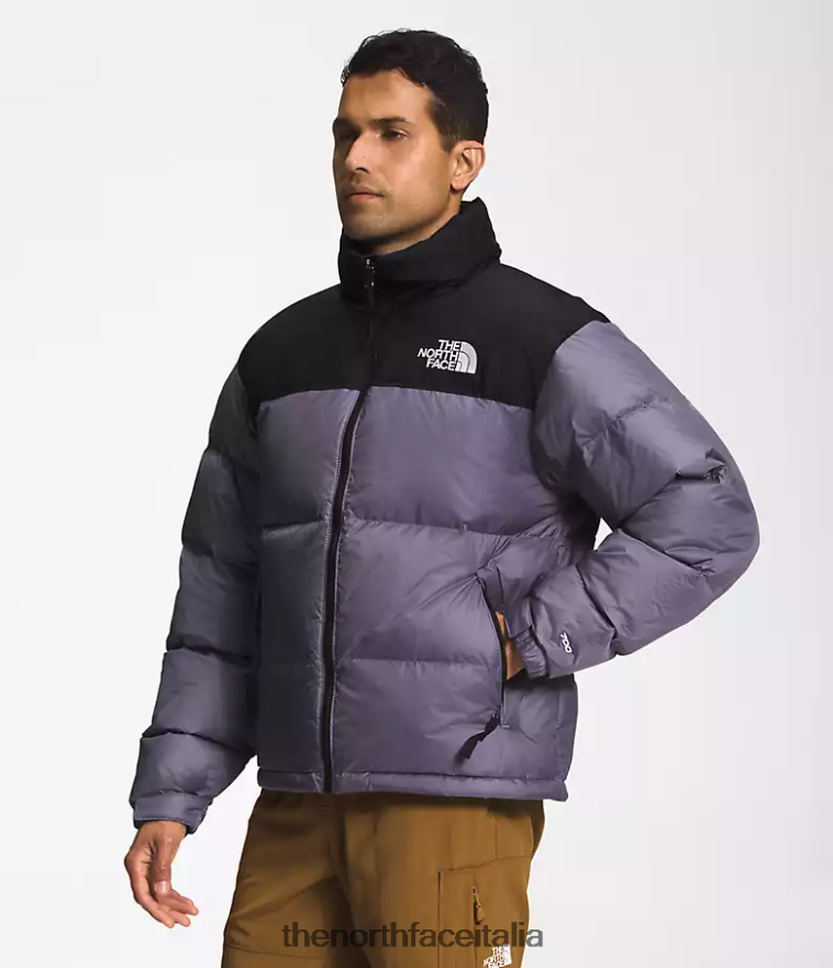 The North Face vestiario 460N8D474 ardesia lunare/tnf nero uomini Giacca nuptse retrò del 1996