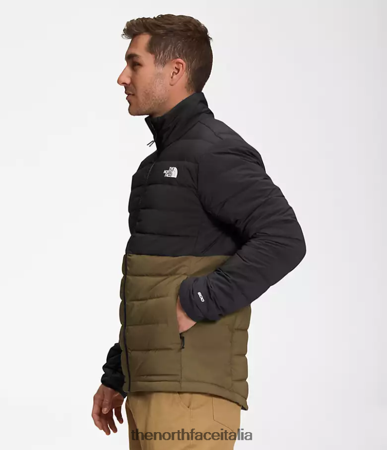 The North Face vestiario 460N8D648 tnf nero/oliva militare uomini Piumino elasticizzato Belleview