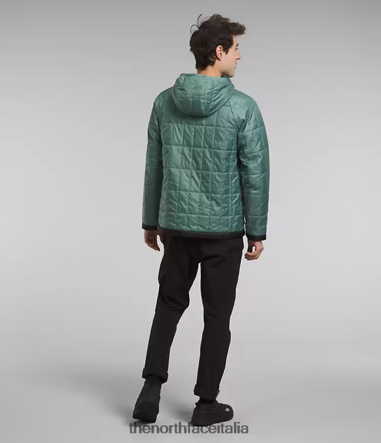 The North Face vestiario 460N8D767 salvia scuro/tnf nero uomini maglione con cerniera circaloft