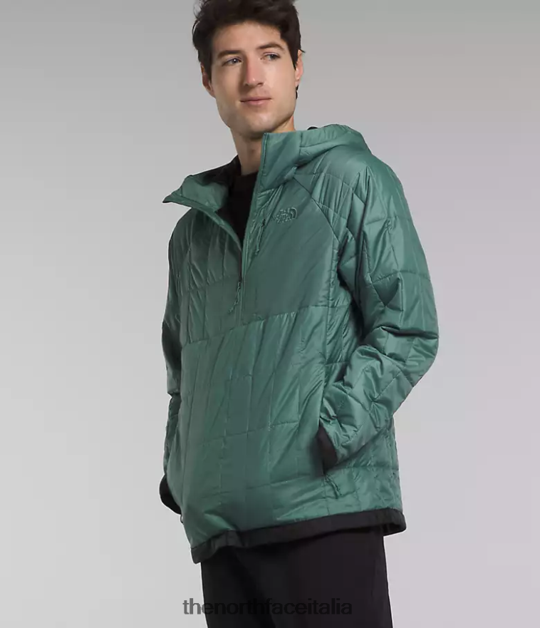 The North Face vestiario 460N8D767 salvia scuro/tnf nero uomini maglione con cerniera circaloft