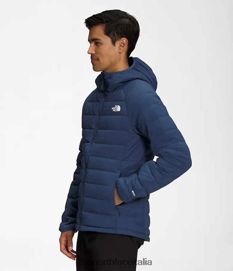 The North Face vestiario 460N8D919 blu ombroso uomini Felpa con cappuccio elasticizzata Belleview