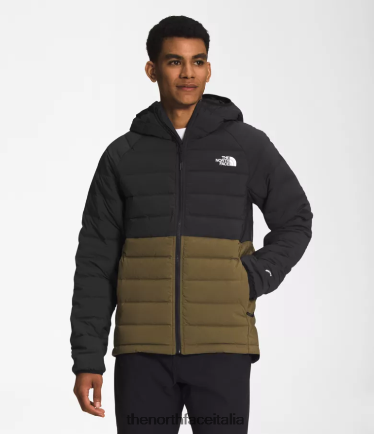 The North Face vestiario 460N8D920 tnf nero/oliva militare uomini Felpa con cappuccio elasticizzata Belleview
