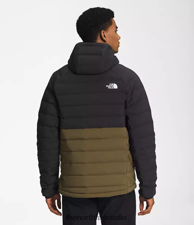 The North Face vestiario 460N8D920 tnf nero/oliva militare uomini Felpa con cappuccio elasticizzata Belleview
