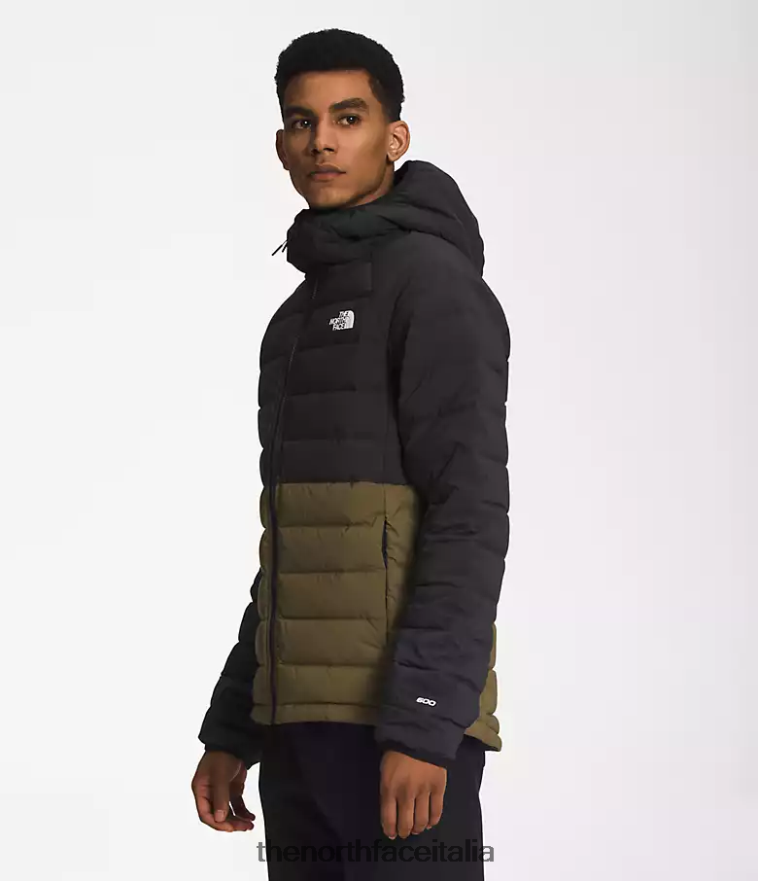 The North Face vestiario 460N8D920 tnf nero/oliva militare uomini Felpa con cappuccio elasticizzata Belleview