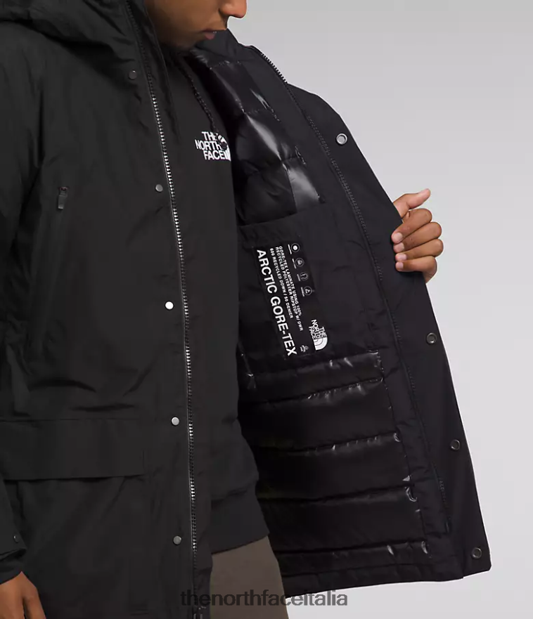 The North Face vestiario 460N8D1068 grazie nero uomini parka artico gtx