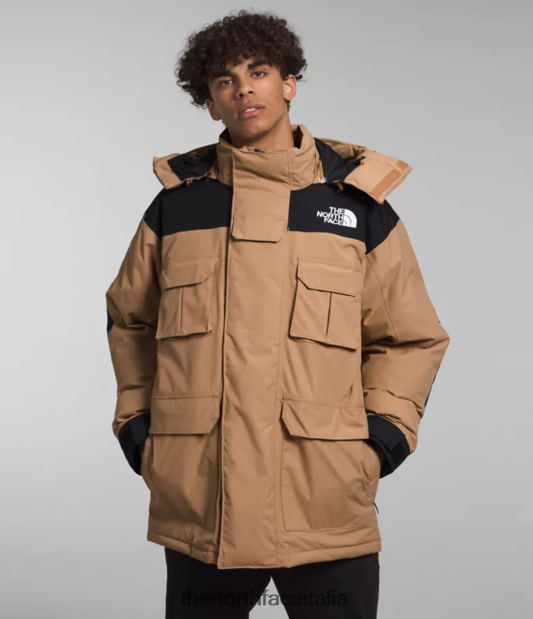 The North Face vestiario 460N8D1242 burro di mandorle/tnf nero uomini Parka isolante Coldworks