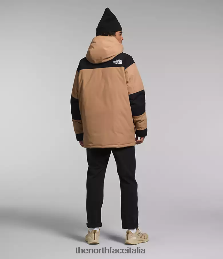 The North Face vestiario 460N8D1242 burro di mandorle/tnf nero uomini Parka isolante Coldworks