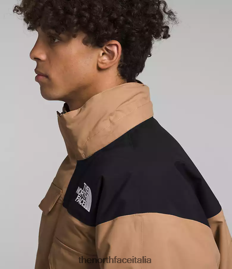 The North Face vestiario 460N8D1242 burro di mandorle/tnf nero uomini Parka isolante Coldworks