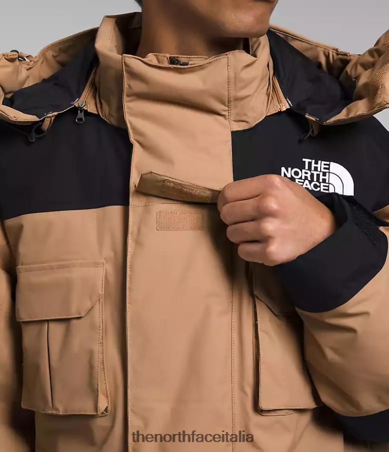 The North Face vestiario 460N8D1242 burro di mandorle/tnf nero uomini Parka isolante Coldworks