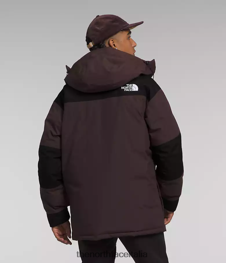 The North Face vestiario 460N8D1244 marrone carbone/tnf nero uomini Parka isolante Coldworks