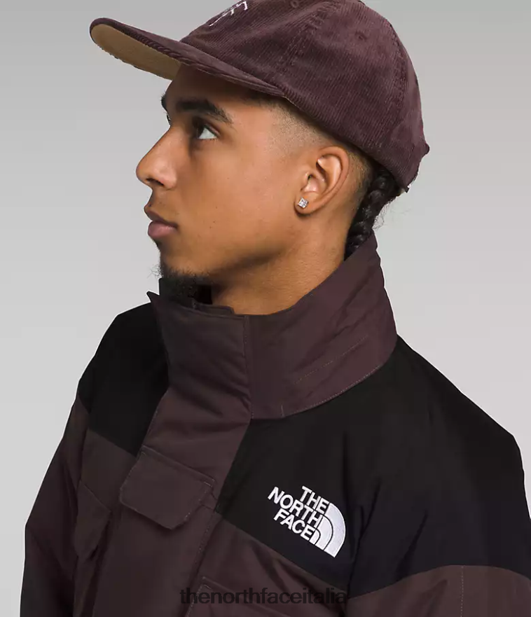 The North Face vestiario 460N8D1244 marrone carbone/tnf nero uomini Parka isolante Coldworks