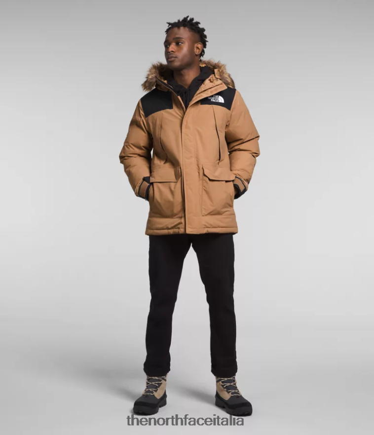The North Face vestiario 460N8D4 burro di mandorle/tnf nero uomini Parka McMurdo