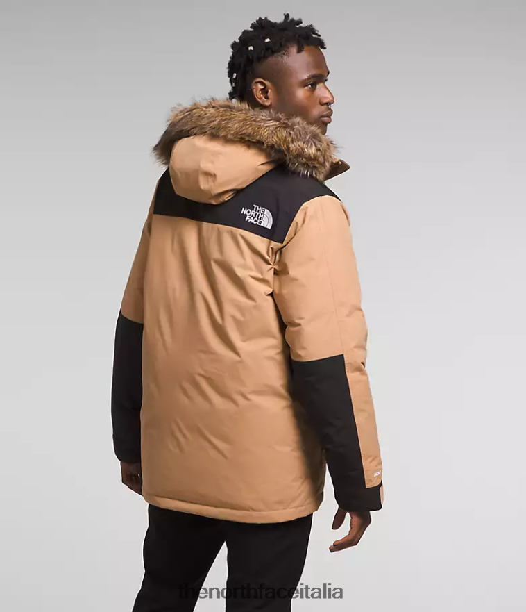 The North Face vestiario 460N8D4 burro di mandorle/tnf nero uomini Parka McMurdo