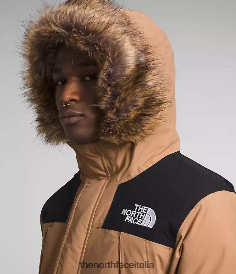 The North Face vestiario 460N8D4 burro di mandorle/tnf nero uomini Parka McMurdo