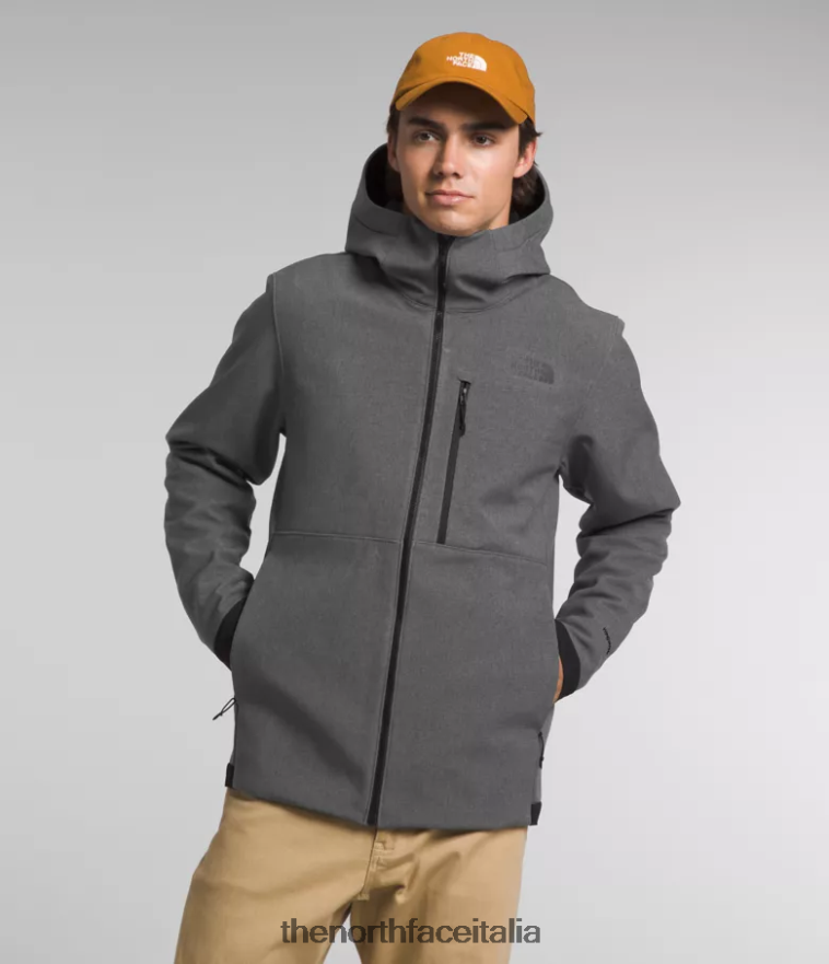 The North Face vestiario 460N8D995 tnf erica grigio scuro uomini Felpa con cappuccio Apex Bionic 3