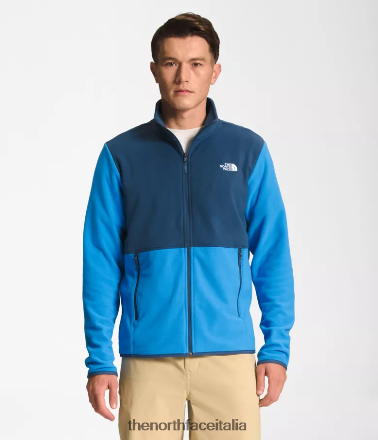 The North Face vestiario 460N8D413 blu ombreggiato/blu super sonico uomini Giacca TKA Glacier con cerniera intera