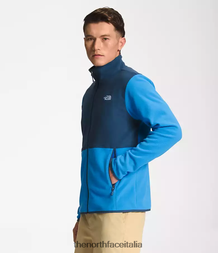 The North Face vestiario 460N8D413 blu ombreggiato/blu super sonico uomini Giacca TKA Glacier con cerniera intera