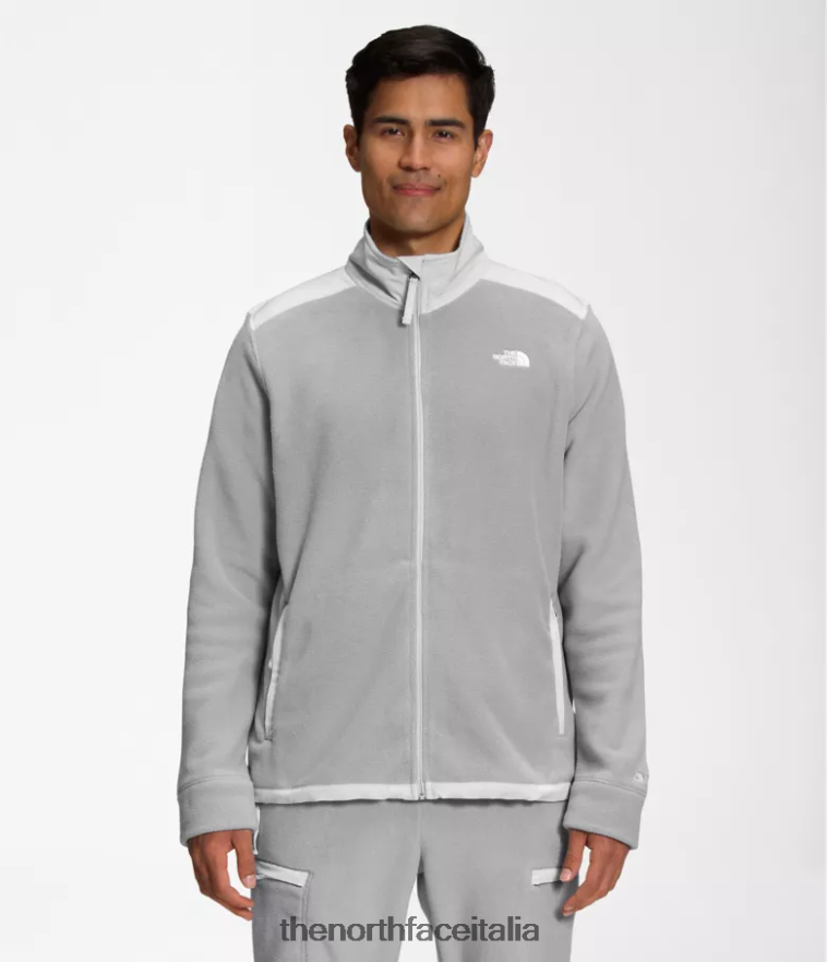 The North Face vestiario 460N8D540 grigio fusione/grigio stagno uomini Giacca Alpine Polartec 200 con cerniera intera