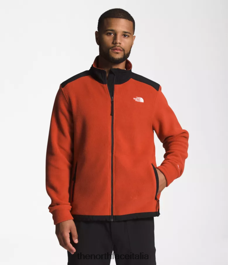 The North Face vestiario 460N8D541 bronzo arrugginito/tnf nero uomini Giacca Alpine Polartec 200 con cerniera intera