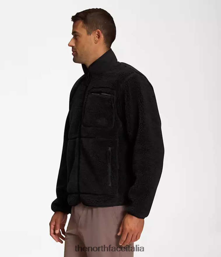 The North Face vestiario 460N8D546 grazie nero uomini giacca con zip intera in pile estremo