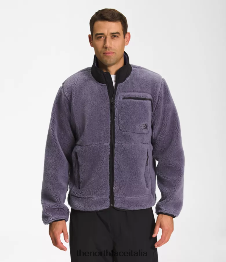 The North Face vestiario 460N8D547 ardesia lunare uomini giacca con zip intera in pile estremo