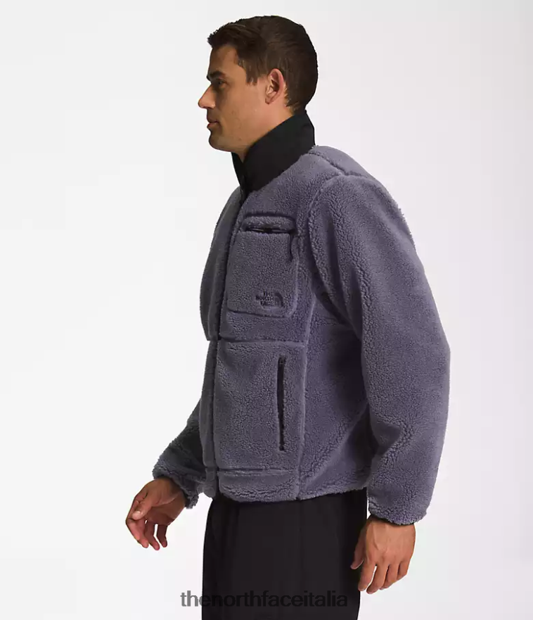 The North Face vestiario 460N8D547 ardesia lunare uomini giacca con zip intera in pile estremo