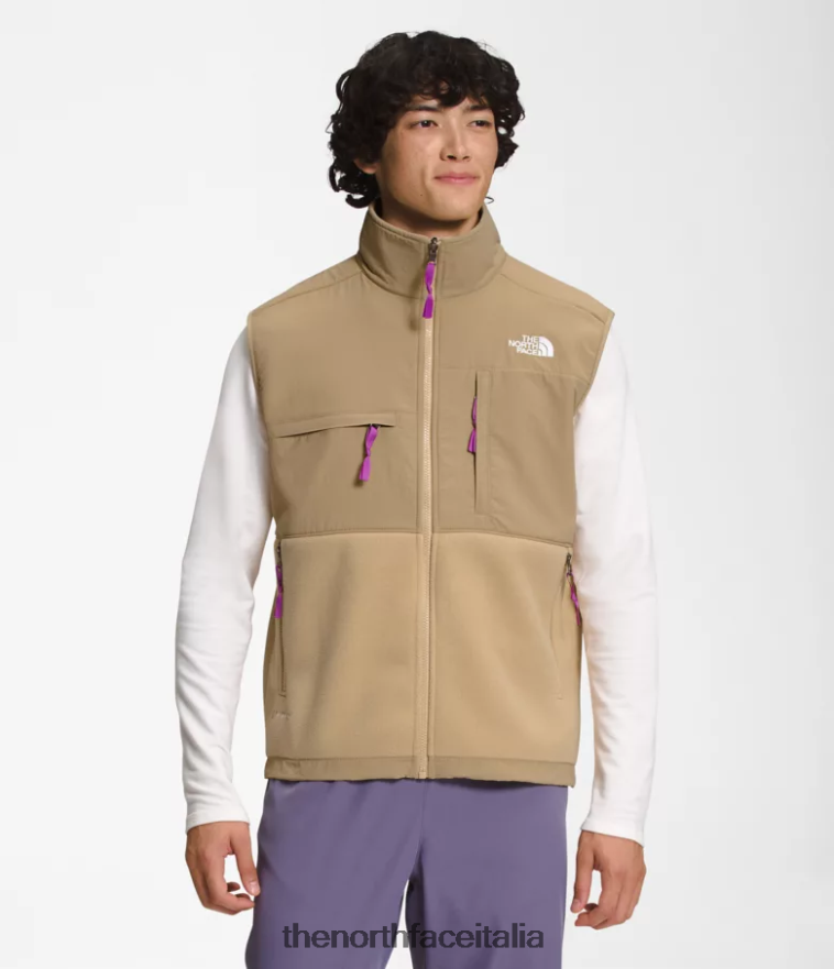 The North Face vestiario 460N8D599 pietra kaki uomini gilet denali