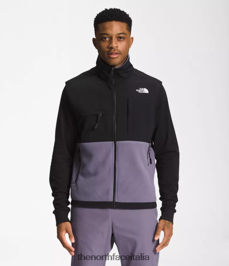 The North Face vestiario 460N8D600 ardesia lunare/tnf nero uomini gilet denali