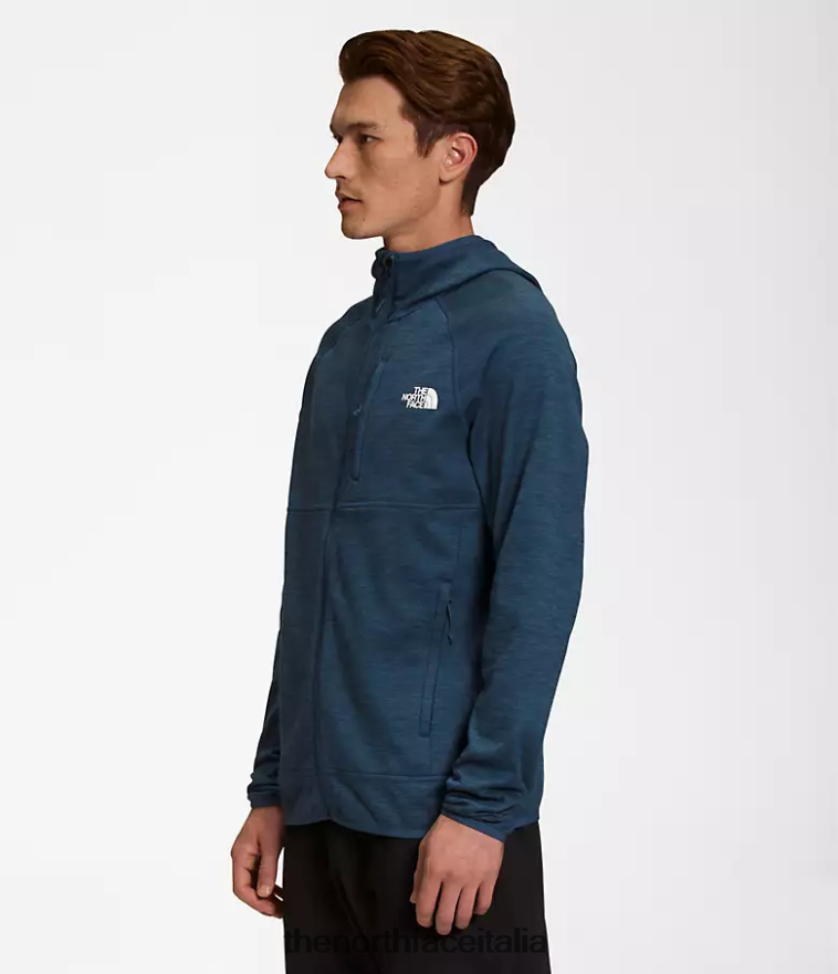 The North Face vestiario 460N8D923 erica blu ombrosa uomini Felpa con cappuccio Canyonlands