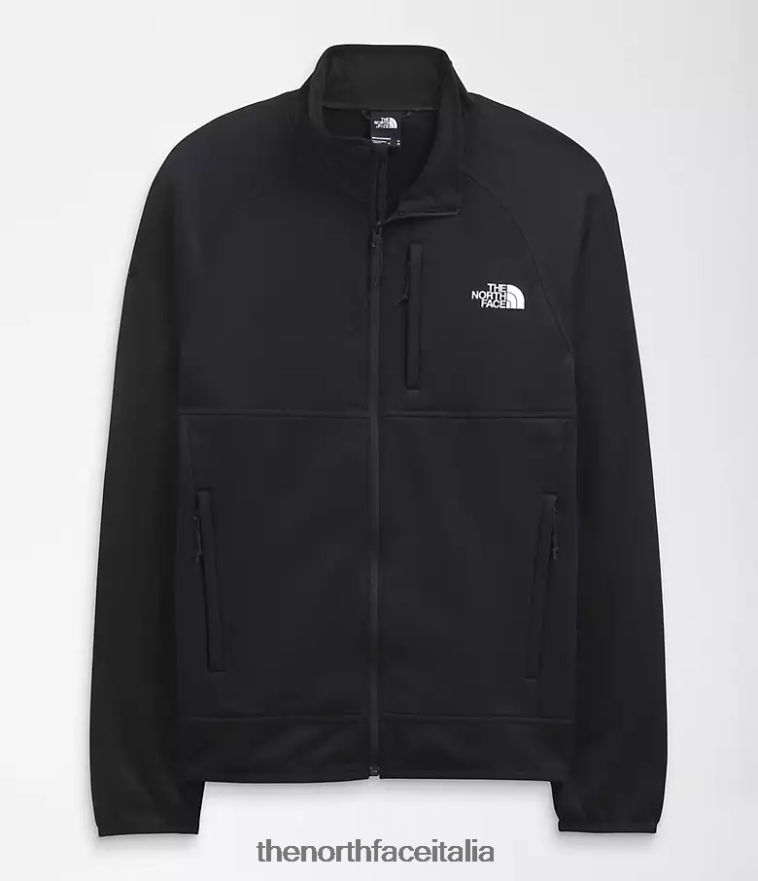 The North Face vestiario 460N8D951 grazie nero uomini canyonlands con cerniera intera