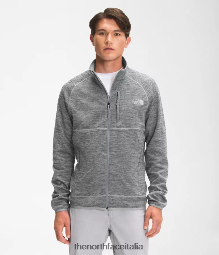 The North Face vestiario 460N8D952 tnf grigio erica medio uomini canyonlands con cerniera intera