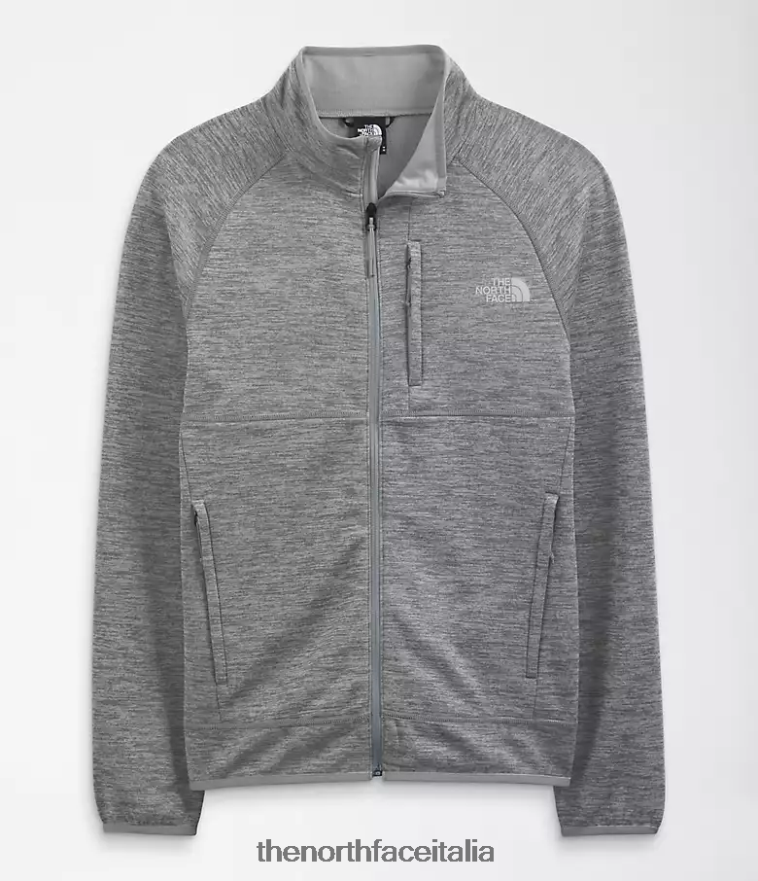 The North Face vestiario 460N8D952 tnf grigio erica medio uomini canyonlands con cerniera intera