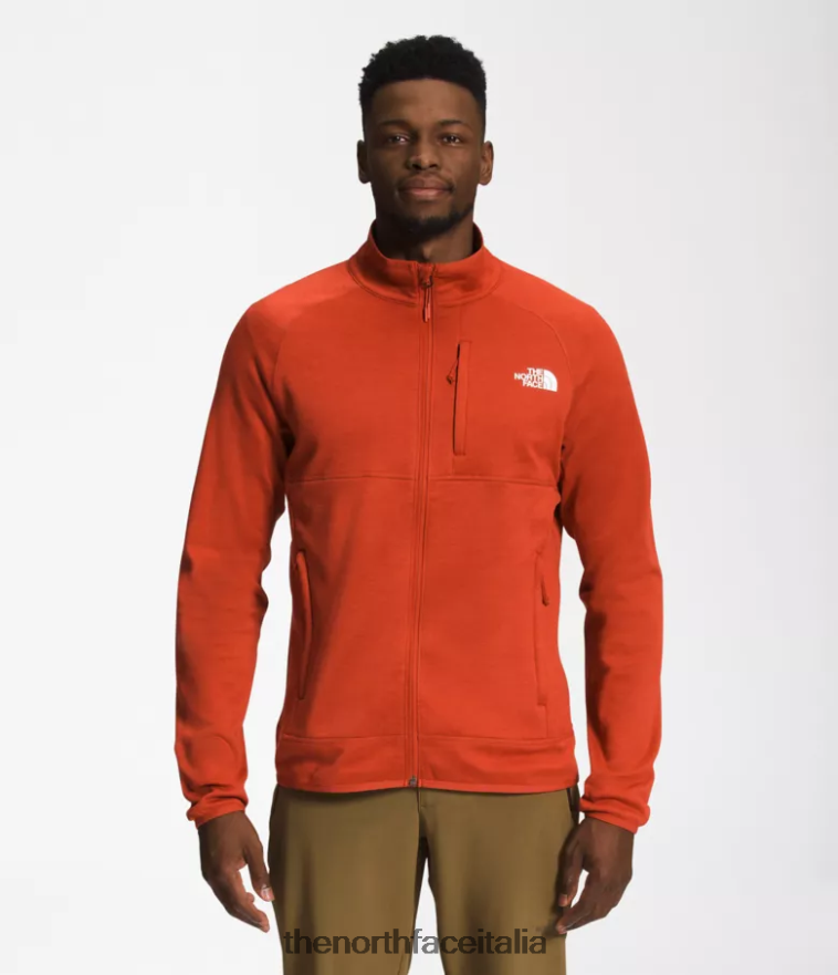 The North Face vestiario 460N8D953 erica bronzo arrugginito uomini canyonlands con cerniera intera