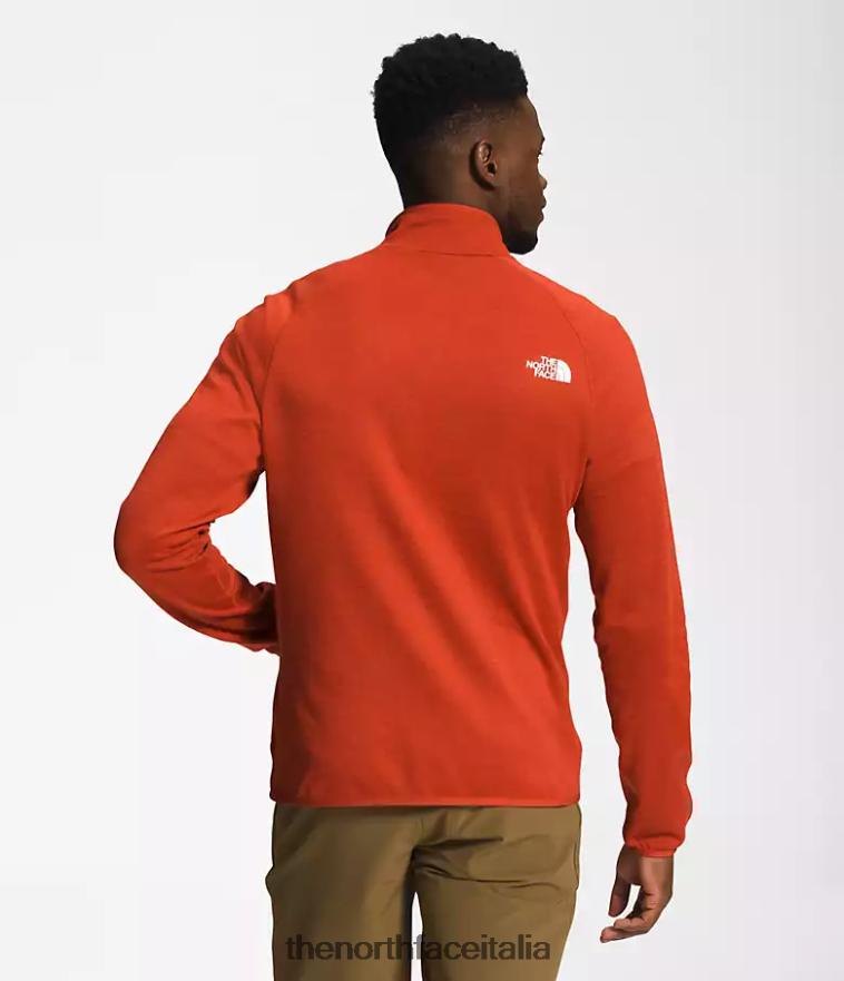 The North Face vestiario 460N8D953 erica bronzo arrugginito uomini canyonlands con cerniera intera