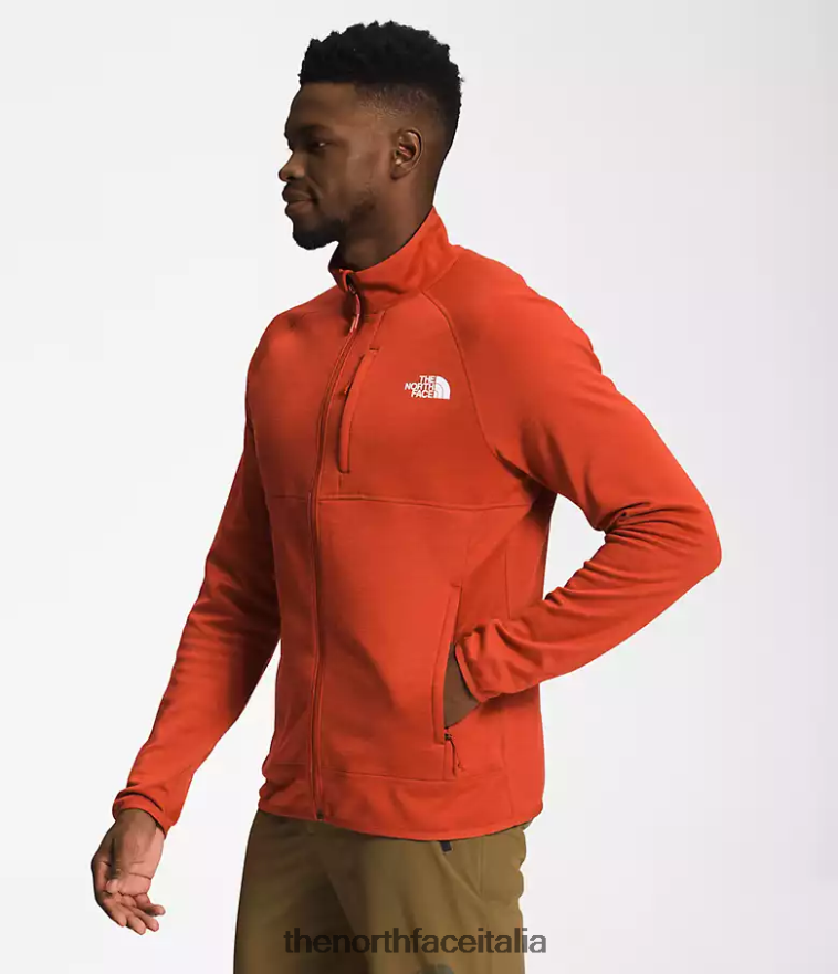 The North Face vestiario 460N8D953 erica bronzo arrugginito uomini canyonlands con cerniera intera