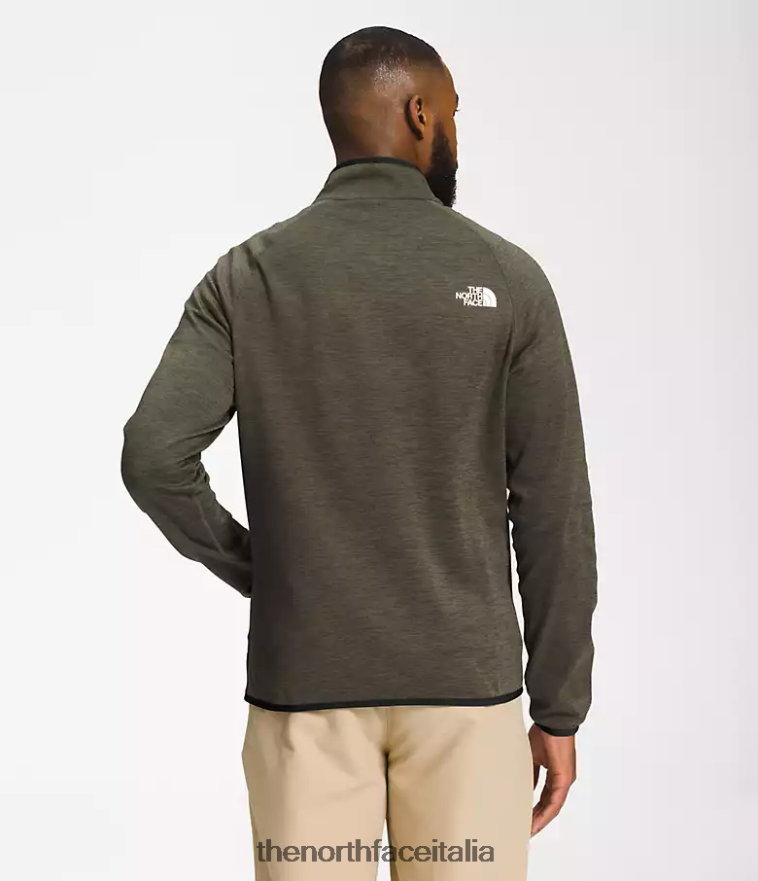 The North Face vestiario 460N8D954 nuova erica verde tortora uomini canyonlands con cerniera intera