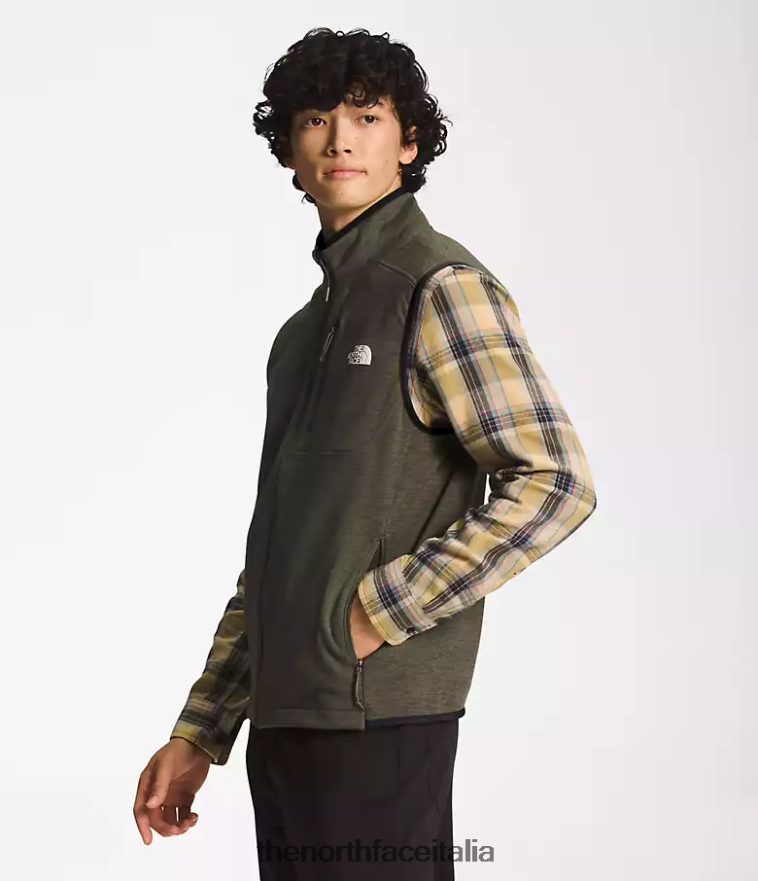 The North Face vestiario 460N8D98 nuova erica verde tortora uomini Gilet Canyonlands