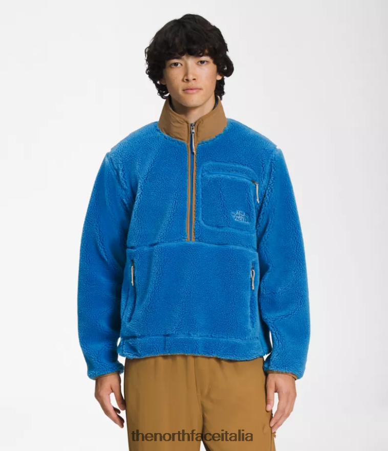 The North Face vestiario 460N8D121 blu super sonico/marrone utile uomini pullover a pelo estremo